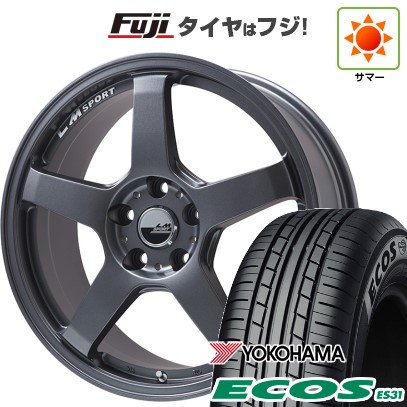 日本製 【新品 軽自動車】N-BOX タント 夏タイヤ ホイール4本セット 165/55R15 ヨコハマ エコス ES31 レアマイスター LMスポーツLM-05R 15インチ
