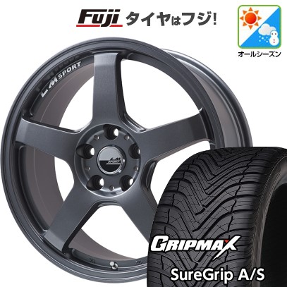 【新品国産車用 5穴114.3車】 オールシーズンタイヤ ホイール4本セット 215/50R18 GRIP MAX シュアグリップ オールシーズン(限定) LMスポーツ LM-05R 18インチ