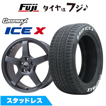 【新品国産車用 5穴114.3車】 スタッドレスタイヤ ホイール4本セット GRIPMAX アイスX RWL ホワイトレター(限定) 225/50R18 LMスポーツ LM-05R 7.5J 18インチ