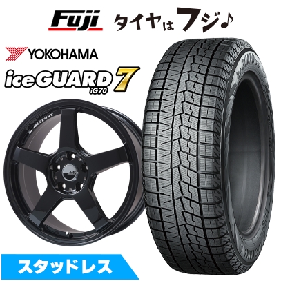 アイスガード 7 - 新品国産車用 5穴114.3車 スタッドレスタイヤ 銀輪4本仕かける ヨコハマ 内燃機関かばい立て7 IG70(2024年製) 225/55R18 レアマイスター LM運動競技 LM-05R 18in