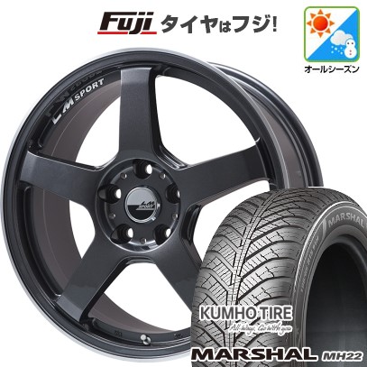 新品 軽自動車 N-BOX タント スペーシア オールシーズンタイヤ ホイール4本セット 155/65R14 マーシャル MH22 オールシーズン(限定) LMスポーツLM-05R 14インチ
