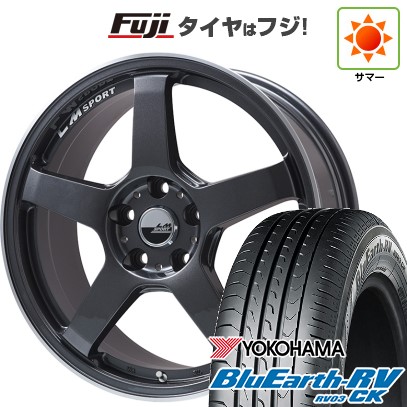 【パンク保証付き】【新品 軽自動車】エブリイワゴン 夏タイヤ ホイール4本セット 165/60R14 ヨコハマ ブルーアース RV-03CK LMスポーツLM-05R 14インチ