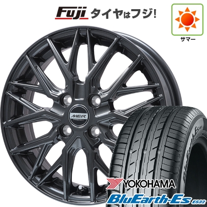 BluEarth - 【新品 軽自動車】エブリイワゴン 夏タイア 車輪4本仕掛ける 165/60R14 ヨコハマ 青碧地びた ES32 プレ交ぜ合わせる MER XMESH ディープグレー 4.5J 14in 自動車-夏タイヤ、ホイールセット-タイヤ、ホイール