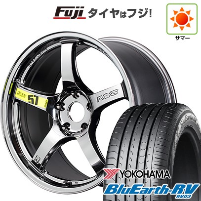 【パンク保証付き】新品国産車用 5穴114.3車 夏タイヤ ホイール4本セット 245/45R19 ブルーアース RV-03 RAYS レイズ グラムライツ 57CR LIMITED (RB) 19インチ