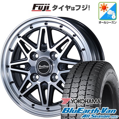 【新品 軽自動車】軽トラ 軽バン オールシーズンタイヤ ホイール4本セット 145/80R12 80/78N ブルーアース Van RY61 ビートステージ ES-C 12インチ