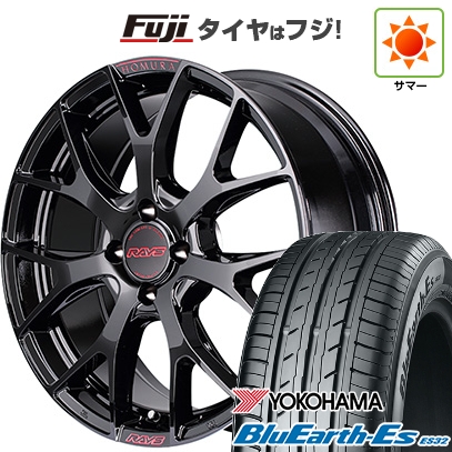 BluEarth - 【新品国産車用 4穴100車】 夏タイア 銀輪4本仕かける 205/40R17 ヨコハマ 青味地びた ES32 RAYS レイズ ホムラ 2X7FT SPEC-M 17in