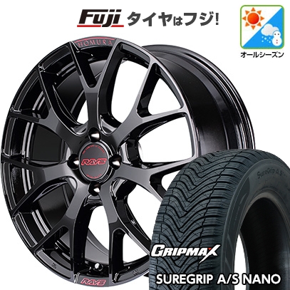 【新品】ライズ/ロッキー（ガソリン） オールシーズンタイヤ ホイール4本セット 195/60R17 SURE GRIP AS ナノ(限定) RAYS ホムラ 2X7FT SPEC-M 17インチ