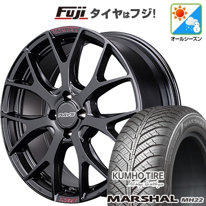 【新品国産車用5穴100】 | オールシーズンタイヤ ホイール4本セット | 225/60R17 | マーシャル MH22(限定) | ホムラ 2X7FT SPORT EDITION 17インチ