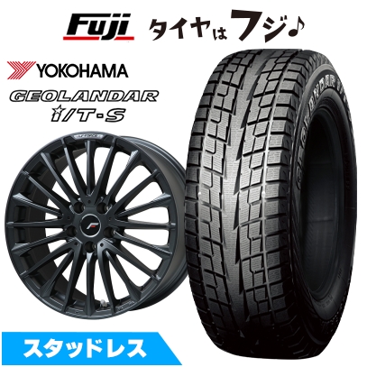 【新品】カローラクロス/レクサスUX スタッドレスタイヤ ホイール4本セット 215/60R17 ヨコハマ ジオランダー I/T-S G073 LF-FORCE (平座ナット) 7J 17インチ