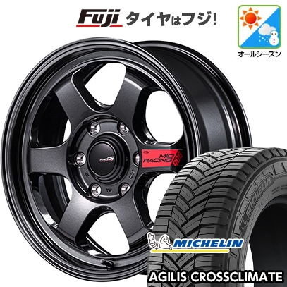 【新品】ハイエース200系 オールシーズンタイヤ ホイール4本セット 215/60R17 109/107T MICHELIN アジリス クロスクライメート MID RACING R06 17インチ
