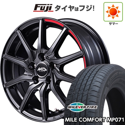 【新品】シエンタ 2015-22 | 夏タイヤ ホイール4本セット | 185/60R15 | ミレバー ミレコンフォート MP071 | MID WHEELS RX810 アクティブブラック | 15インチ