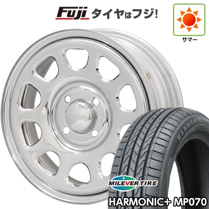 【新品 軽自動車】N-BOX タント スペーシア 夏タイヤ ホイール4本セット 165/55R15 ミレバー ハーモニック プラス MP070(限定) モリタ デイトナズ G2 15インチ