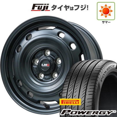 PIRELLI - 【新品国産車用5穴114.3】 | 夏タイア 銀輪4本仕かける | 205/65R15 | ピレリ パワジー | レアマイスター LMG OFF-STYLE 2  | 6J 15in