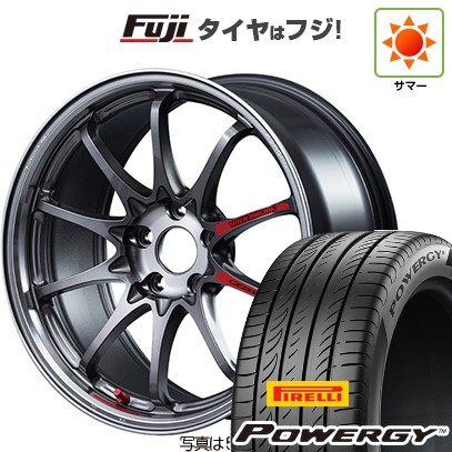 【新品国産車用 5穴114.3車】 夏タイヤ ホイール4本セット 225/55R18 ピレリ パワジー RAYS レイズ ボルクレーシング CE28N-plus SL 18インチ