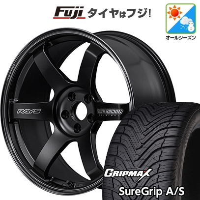【新品国産車用5穴100】 | オールシーズンタイヤ ホイール4本セット | 225/40R18 | Sure Grip AS | TE37 サーガ S-plus Black Shadow 18インチ