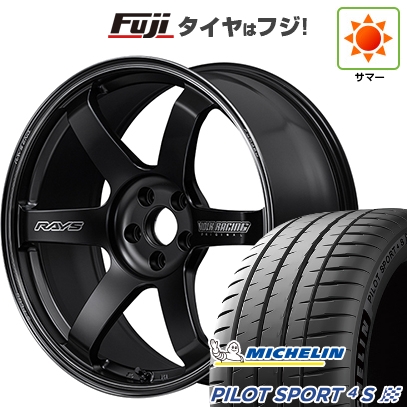 【新品】シビック タイプR(FL5) | 夏タイヤ ホイール4本セット | 265/35R18 | パイロット スポーツ4S | TE37 サーガ S-plus Black Shadow | 9.5J 18インチ