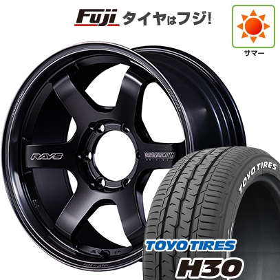 【新品】ハイエース200系 夏タイヤ ホイール4本セット 215/60R17 109/107R トーヨー H30 RAYS レイズ ボルクレーシング TE37SB Black Shadow LTD 17インチ