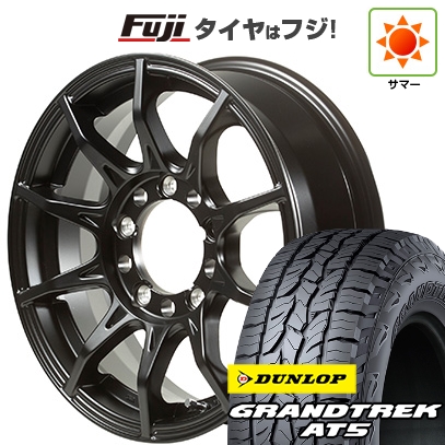 【新品】ジムニーシエラ/ジムニーノマド 夏タイヤ ホイール4本セット 215/70R16 ダンロップ グラントレック AT5 ゴジゲン ブラックマン G I 16インチ