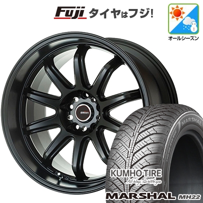 新品国産車用 5穴114.3車 オールシーズンタイヤ ホイール4本セット 225/45R18 クムホ マーシャル MH22(限定) ゴジゲン ファイヤーボールダブルアール 18インチ