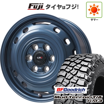 新品 ランクル300 夏タイヤ ホイール4本セット 275/65R18 BFグッドリッチ マッドテレーンT/A KM3 LMG OFF-STYLE 2(ブルー)7.5J 18インチ