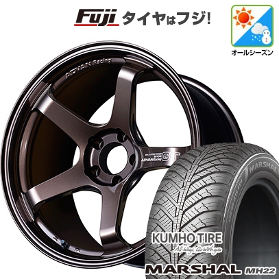 【新品国産車用4穴100】 | オールシーズンタイヤ ホイール4本セット | 205/45R17 | マーシャル MH22(限定) | ADVAN Racing GT ビヨンド 17インチ
