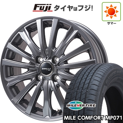 【新品】フィット | 夏タイヤ ホイール4本セット | 185/60R15 | ミレバー ミレコンフォート MP071(限定) | トピー シビラ NEXT W-5 【限定】 | 15インチ