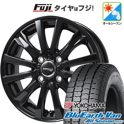 新品 軽トラ 軽バン オールシーズンタイヤ ホイール4本セット 145/80R12 80/78N ヨコハマ ブルーアース Van RY61 トピー シビラ NEXT W-5【限定】 3.5J 12インチ