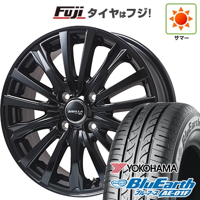 【新品】フィット | 夏タイヤ ホイール4本セット | 185/60R15 | ヨコハマ ブルーアース AE-01F | トピー シビラ NEXT W-5 グロスブラック【限定】 | 15インチ