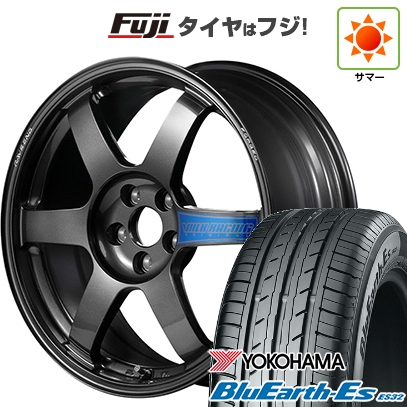 【新品国産車用5穴100】 | 夏タイヤ ホイール4本セット | 215/45R17 | ブルーアース ES32 | TE37 サーガ クラブレーサー 17インチ