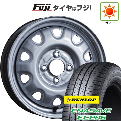 【新品 軽自動車】N-BOX タント スペーシア 夏タイヤ ホイール4本セット 155/65R14 ダンロップ エナセーブ EC205 トピー スチールホイル M73 4.5J 14インチ