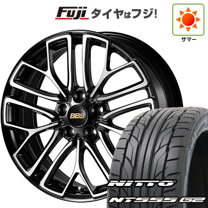 NT - 【はち切れる引き請ける付き添い人】【新品国産車用5穴114.3】 | 夏タイア 車輪4本仕掛ける | 225/45R18 | ニットー 555 G2 | BBS JAPAN RE-X | 8J 18in 夏タイヤ、ホイールセット-車、バイク、自転車