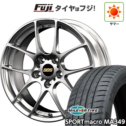【新品国産車用5穴100】 | 夏タイヤ ホイール4本セット | 225/40R18 | ミレバー MA349 | BBS JAPAN RF | 7.5J 18インチ
