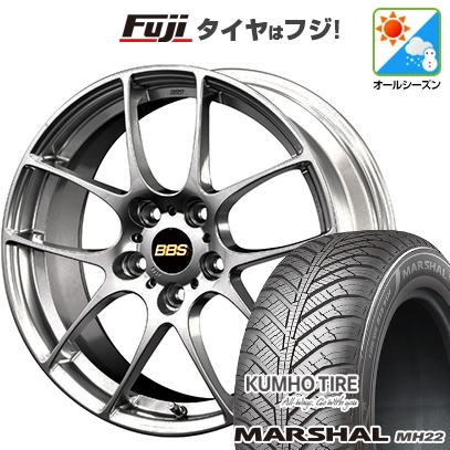 【新品国産車用5穴114.3】 | オールシーズンタイヤ ホイール4本セット | 225/45R18 | マーシャル MH22(限定) | BBS JAPAN RF | 8J 18インチ