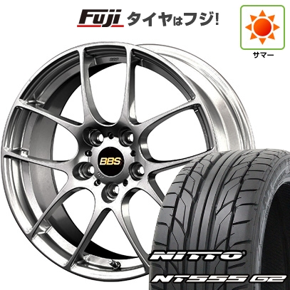 【パンク保証付き】【新品国産車用5穴100】 | 夏タイヤ ホイール4本セット | 215/40R18 | ニットー NT555 G2 | BBS JAPAN RF | 8J 18インチ