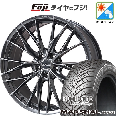 【新品国産車用5穴114.3】 | オールシーズンタイヤ ホイール4本セット | 225/45R18 | マーシャル MH22(限定) | シュヴァート ブルネン LX 18インチ
