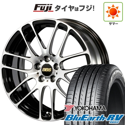 パンク保証付き 新品国産車用5穴114.3 | 夏タイヤ ホイール4本セット | 215/60R16 | ブルーアース RV-03 | BBS JAPAN RE-L2 ブラックダイヤカット 16インチ