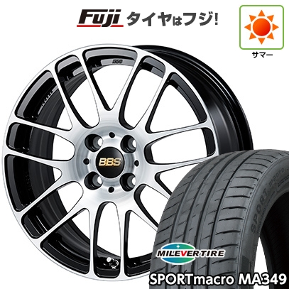 【新品国産車用5穴100】 | 夏タイア 車輪4本仕掛ける | 205/50R17 | ミ生き胆 MA349 | BBS JAPAN RE-L2 ブラックダイヤカット | 7J 17in 車、バイク、自転車-タイヤ、ホイール-夏タイヤ、ホイールセット