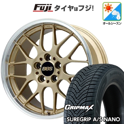 【新品国産車用5穴114.3】 | オールシーズンタイヤ ホイール4本セット | 225/65R17 | シュアグリップ AS ナノ | BBS JAPAN RG-R | 7.5J 17インチ