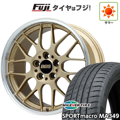 【新品国産車用5穴100】 | 夏タイヤ ホイール4本セット | 205/50R17 | ミレバー MA349 | BBS JAPAN RG-R | 7J 17インチ