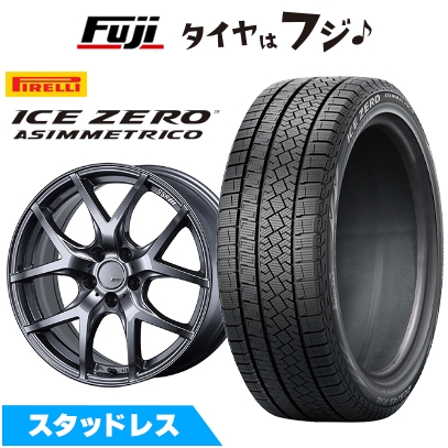 ICE ASIMMETRICO - 【新品国産車用 5穴100車】 スタッドレスタイヤ 車輪4本仕掛ける 205/50R17 ピレリ 冬季 アイスゼロアシンメトリコ SSR GT GTV03【押さえる】 7J 17in 冬タイヤ、ホイールセット-タイヤ、ホイール-自動車