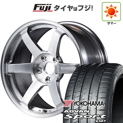 パンク保証付き 新品国産車用5穴114.3 | 夏タイヤ ホイール4本セット | 225/45R18 | アドバン スポーツ V107(限定) | TE37 サーガ S-plus A.S.T. 18インチ