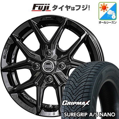 【新品国産車用4穴100】 | オールシーズンタイヤ ホイール4本セット | 185/60R16 | シュアグリップ AS ナノ | 共豊 スマック IG-TEC | 6J 16インチ