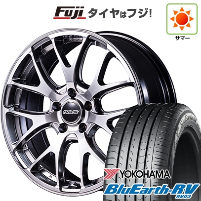 パンク保証付き 新品国産車用5穴114.3 | 夏タイヤ ホイール4本セット | 225/45R18 | ブルーアース RV-03 | ホムラ 2X7FA-C 18インチ