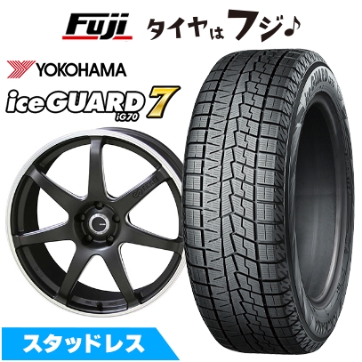 新品国産車用 5穴100車 スタッドレスタイヤ ホイール4本セット 225/55R18 ヨコハマ アイスガード7 IG70(2024年製) エンケイ TUNING SC38【限定】 8J 18インチ