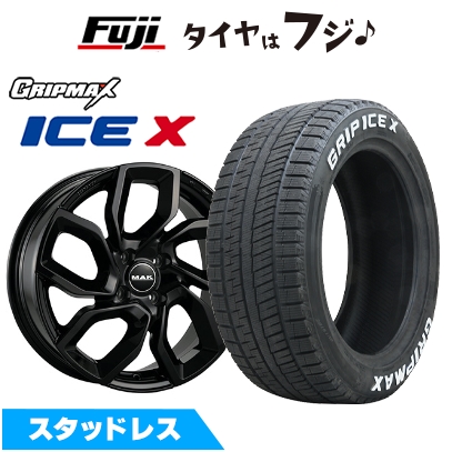 【新品】プジョー308 2014- スタッドレスタイヤ ホイール4本セット 205/55R16 グリップマックス アイスX RWL(限定)MAK アポロ 6.5J 16インチ