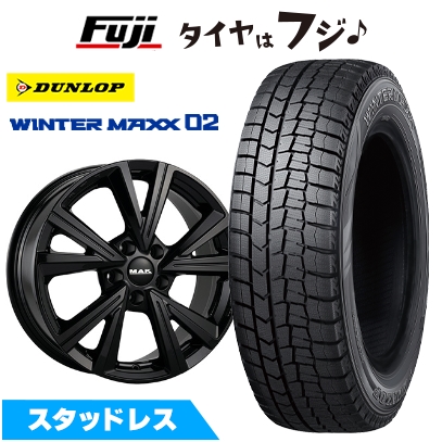 【新品】VW(シャラン)スタッドレスタイヤ ホイール4本セット 225/50R17 ダンロップ ウインターマックス 02 WM02 MAK クバーズ 7J 17インチ