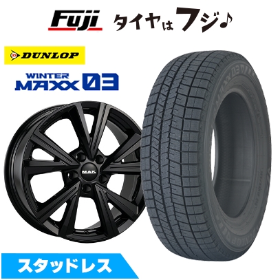 【新品】VW(パサート)スタッドレスタイヤ ホイール4本セット 215/60R16 ダンロップ ウインターマックス03 WM03 MAK クバーズ 6.5J 16インチ