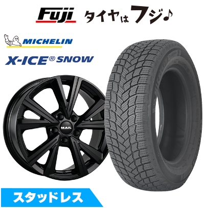 【新品】VW(トゥーラン)スタッドレスタイヤ ホイール4本セット 205/60R16 ミシュラン エックスアイス スノー MAK クバーズ 6.5J 16インチ
