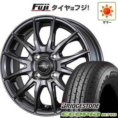 【新品 軽自動車】軽トラ 軽バン | 夏タイヤ ホイール4本セット | 145/80R12 80/78N | ブリヂストン エコピア R710 | トピー シビラ NEXT X2 | 3.5J 12インチ