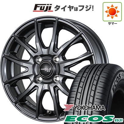【新品 軽自動車】 夏タイヤ ホイール4本セット 165/55R14 ヨコハマ エコス ES31 トピー シビラ NEXT X2 4.5J 14インチ